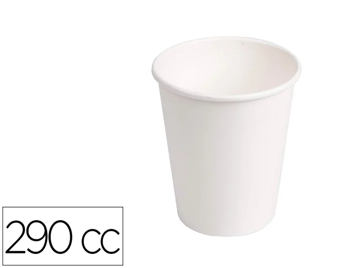 Blanca Vaso Térmico Cartón Blanco 290 cc Paquete 50 Unidades Biodegradable