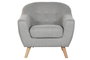 DKD Home Decor Sillón de Poliéster y Rubberwood en color Topo