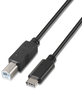 Aisens Cable USB 2.0 Impresora USB-C a USB-B, 2m, Negro