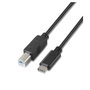 Aisens Cable USB 2.0 Impresora USB-C a USB-B, 2m, Negro