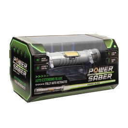 Power Saber - Sable Luminoso Escala 1:1 Color Verde con Proyección y Retracción Automática, Efectos de Sonido por Movimiento y Empuñadura con Luz