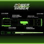 Power Saber - Sable Luminoso Escala 1:1 Color Verde con Proyección y Retracción Automática, Efectos de Sonido por Movimiento y Empuñadura con Luz