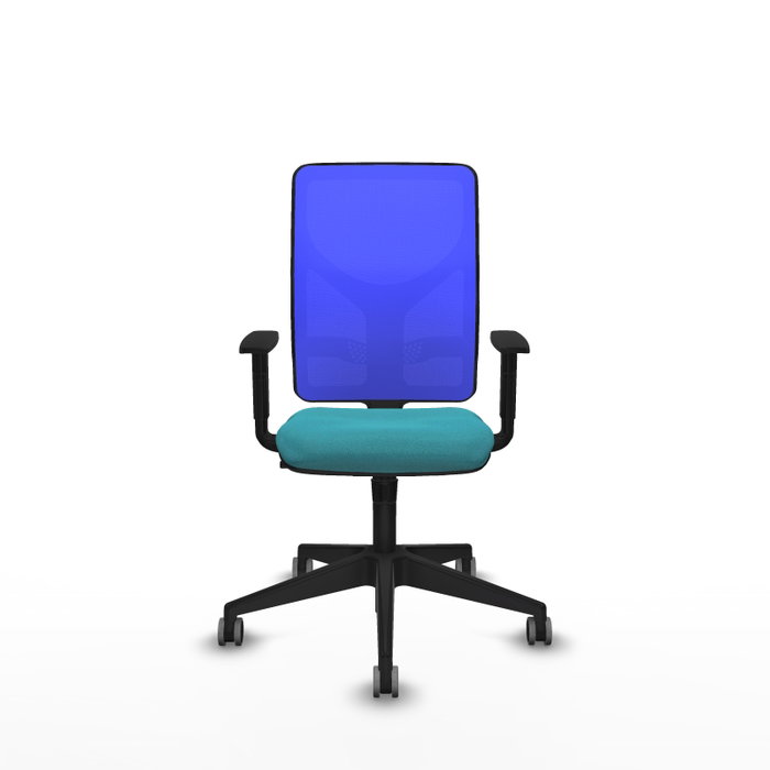 PIQUERAS Y CRESPO Silla de oficina Motilla con mecanismo Sincro, Tela Turquesa y Malla Azul PIQUERAS Y CRESPO Silla de oficina Motilla con mecanismo Sincro, Tela Turquesa y Malla Azul