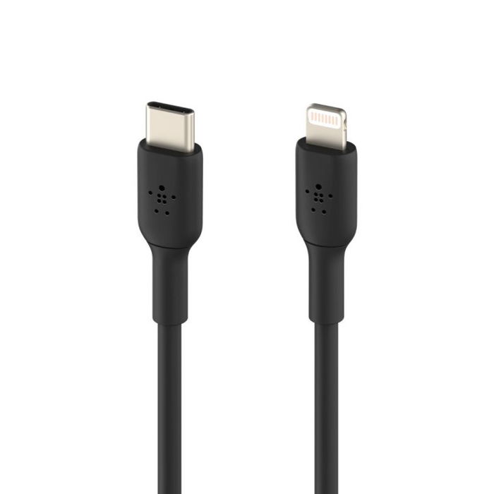 Belkin Cable USB-C a Lightning CAA003BT1MBK Boost Charge 1m Negro, Certificado MFi, Carga Rápida, Compatible con iPhone, iPad Belkin Cable USB-C a Lightning CAA003BT1MBK Boost Charge 1m Negro, Certificado MFi, Carga Rápida, Compatible con iPhone, iPad