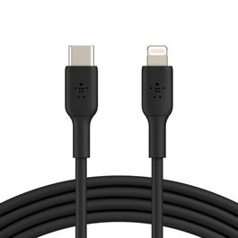 Belkin Cable USB-C a Lightning CAA003BT1MBK Boost Charge 1m Negro, Certificado MFi, Carga Rápida, Compatible con iPhone, iPad