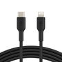 Belkin Cable USB-C a Lightning CAA003BT1MBK Boost Charge 1m Negro, Certificado MFi, Carga Rápida, Compatible con iPhone, iPad