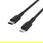 Belkin Cable USB-C a Lightning CAA003BT1MBK Boost Charge 1m Negro, Certificado MFi, Carga Rápida, Compatible con iPhone, iPad