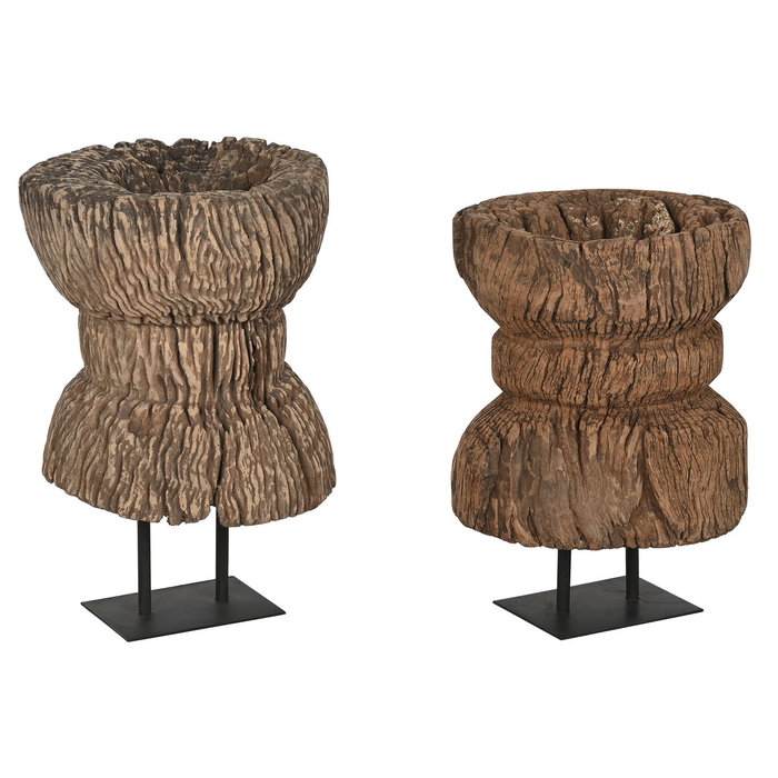 DKD Home Decor Escultura Item Home Marron Oscuro Negro 41 x 51 x 41 cm DKD Home Decor Escultura Item Home Marron Oscuro Negro 41 x 51 x 41 cm