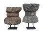 DKD Home Decor Escultura de Madera y Hierro Pieza Única