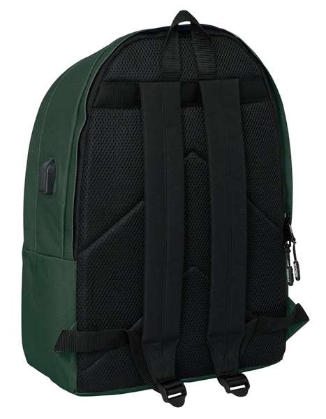 Safta Mochila Doble para Portátil 15,6"+USB Munich Básicos Verde 31x44x18 cm