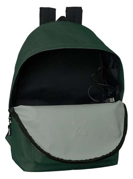 Safta Mochila Doble para Portátil 15,6"+USB Munich Básicos Verde 31x44x18 cm