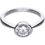 Diamonfire Anillo de Plata de Ley con Circonita 7mm, Talla 17,5