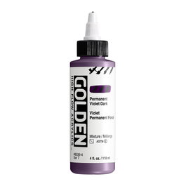 Golden High Flow Colores Acrílicos Permanente Violeta Oscuro 118 ml