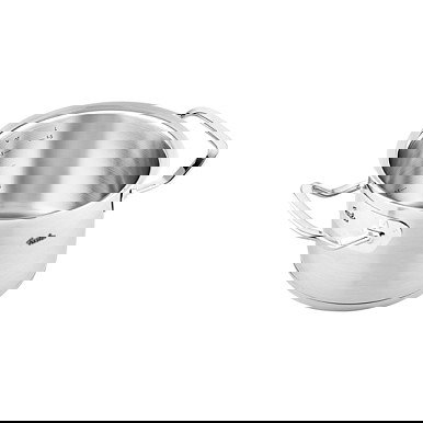 Fissler Profi Collection Cacerola 16 cm 2,1 L Acero Inoxidable con Tapa - 084-128-16-000 - Apta para Inducción, Gas y Lavavajillas