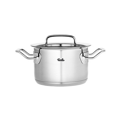 Fissler Profi Collection Cacerola 16 cm 2,1 L Acero Inoxidable con Tapa - 084-128-16-000 - Apta para Inducción, Gas y Lavavajillas