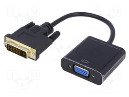 Akyga AK-AD-50 Adaptador con cable DVI 24+1 pin (m) a VGA (f) 15cm