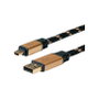 ROLINE GOLD USB 2.0 Cable USB A a Mini-USB B, 3 m, Negro/Oro