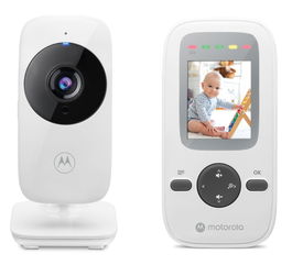MOTOROLA VM481 Vigilabebés con Pantalla de 2 Pulgadas, Blanco - Monitor para Bebé con Cámara y Sonido