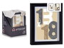Giftdecor Portafoto Pared Madera Negro con Paspartú para Foto 13x18 cm (Set de 12)