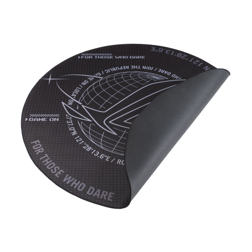 Asus 90GC01E0-BGW000 Alfombra para silla de gaming, Negro, Poliéster y Caucho, 1170x1170 mm