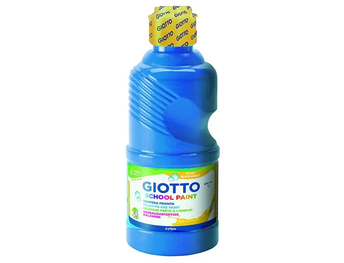 Giotto Témpera Escolar Lavable Azul Cyan Botella 500 mL Giotto Témpera Escolar Lavable Azul Cyan Botella 500 mL