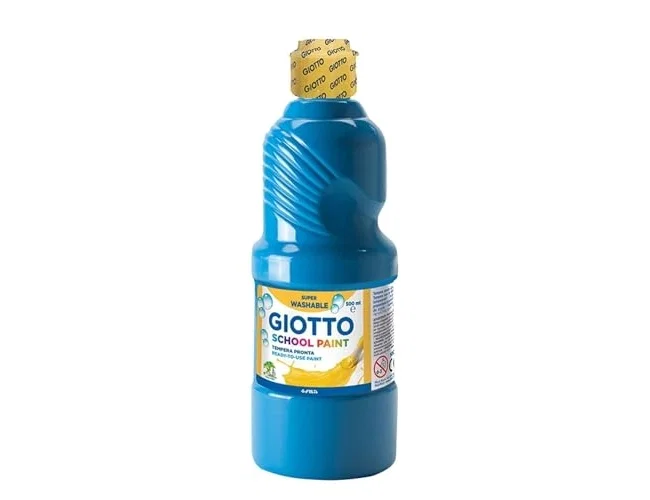 Giotto Témpera Escolar Lavable Azul Cyan 500 ml