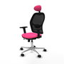 PIQUERAS Y CRESPO Silla de oficina Jorquera con mecanismo Sincro/Traslack, Rosa y Negro