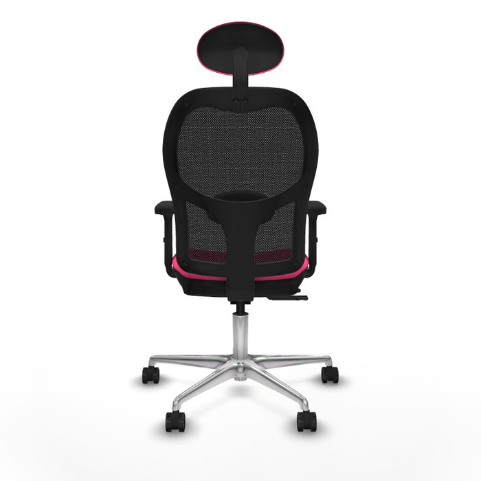 PIQUERAS Y CRESPO Silla de oficina Jorquera con mecanismo Sincro/Traslack, Rosa y Negro