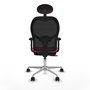 PIQUERAS Y CRESPO Silla de oficina Jorquera con mecanismo Sincro/Traslack, Rosa y Negro