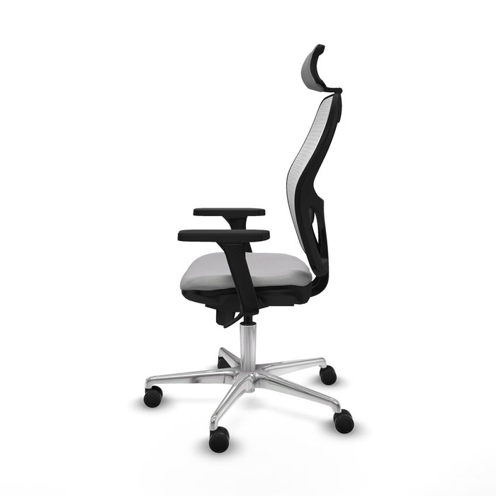 PIQUERAS Y CRESPO Silla de oficina Jorquera con mecanismo Sincro, Gris claro y Blanco PIQUERAS Y CRESPO Silla de oficina Jorquera con mecanismo Sincro, Gris claro y Blanco