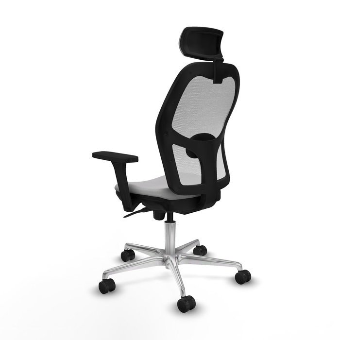 PIQUERAS Y CRESPO Silla de oficina Jorquera con mecanismo Sincro, Gris claro y Blanco PIQUERAS Y CRESPO Silla de oficina Jorquera con mecanismo Sincro, Gris claro y Blanco