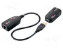 LogiLink UA0207 Extender USB 2.0 con PoE, 50m, Negro