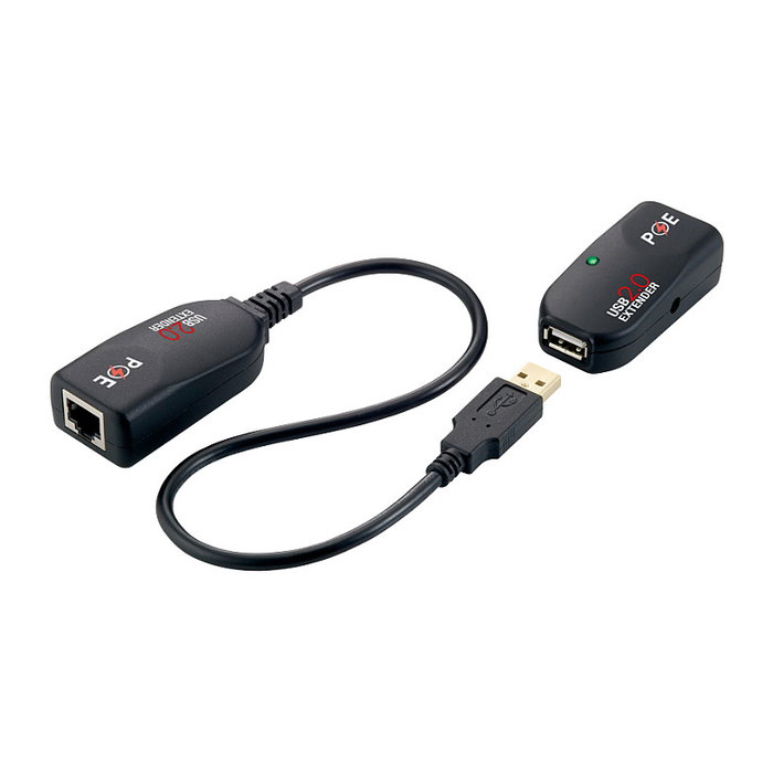 LogiLink UA0207 Extender USB 2.0 con PoE, 50m, Negro LogiLink UA0207 Extender USB 2.0 con PoE, 50m, Negro