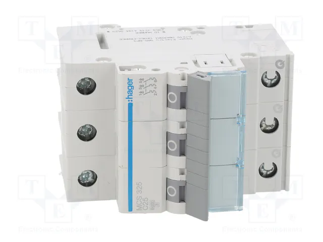 Hager MCS325 Interruptor Automático 3 Polos 6kA C-25A QuickConnect 3M