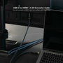 Nanocable Cable Conversor USB-C a HDMI 1.4 4K@30Hz, 5 m, Negro