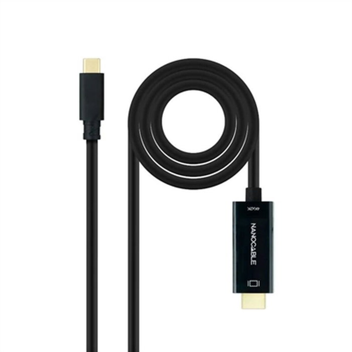 Nanocable Cable Conversor USB-C a HDMI 1.4 4K@30Hz, 5 m, Negro