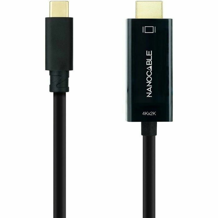 Nanocable Cable Conversor USB-C a HDMI 1.4 4K@30Hz, 5 m, Negro