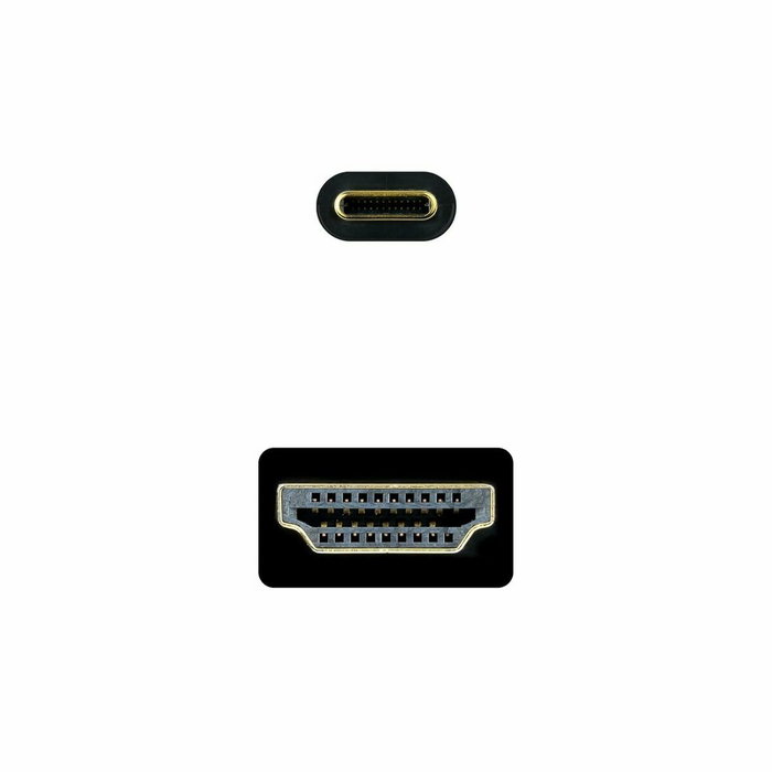 Nanocable Cable Conversor USB-C a HDMI 1.4 4K@30Hz, 5 m, Negro