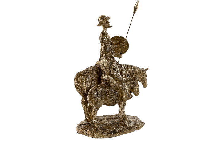 DKD Home Decor Figura de Quijote Dorado Colección Dulcinea