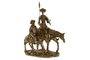 DKD Home Decor Figura de Quijote Dorado Colección Dulcinea