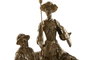 DKD Home Decor Figura de Quijote Dorado Colección Dulcinea