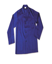 Bata de trabajo larga tergal azul talla 54-56