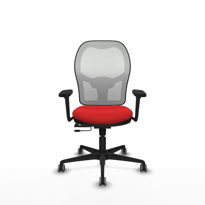 PIQUERAS Y CRESPO Silla de oficina Jorquera Rojo/Blanco con mecanismo Sincro/Traslack PIQUERAS Y CRESPO Silla de oficina Jorquera Rojo/Blanco con mecanismo Sincro/Traslack