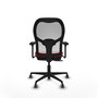 PIQUERAS Y CRESPO Silla de oficina Jorquera Rojo/Blanco con mecanismo Sincro/Traslack
