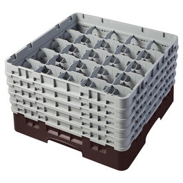 CAMBRO Cesta de lavado 25 comp. Castaño