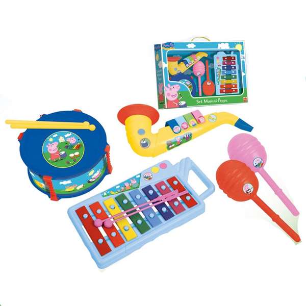 Reig Set Xilófono, Tambor, Saxofón y Maracas para Niños a Partir de 3 Años Reig Set Xilófono, Tambor, Saxofón y Maracas para Niños a Partir de 3 Años