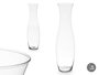 Giftdecor Jarrón de Cristal Cuello Estrecho Transparente 70cm