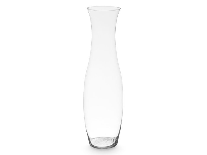 Giftdecor Jarrón de Cristal Cuello Estrecho Transparente 70cm
