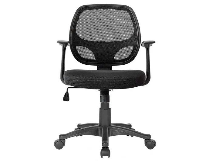 Q-connect Silla Giratoria Respaldo Medio Regulable Altura 870+120mm Profundidad 590mm Color Negro