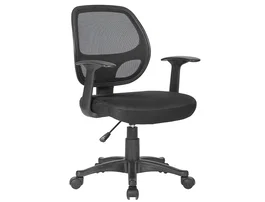 Q-connect Silla Giratoria Respaldo Medio Regulable Altura 870+120mm Profundidad 590mm Color Negro